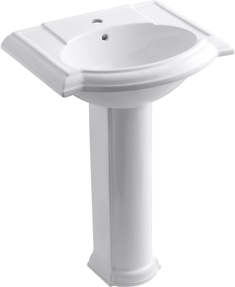 Devonshire® Ceramic 24" Pedestal Bathroom Sink with Overflow