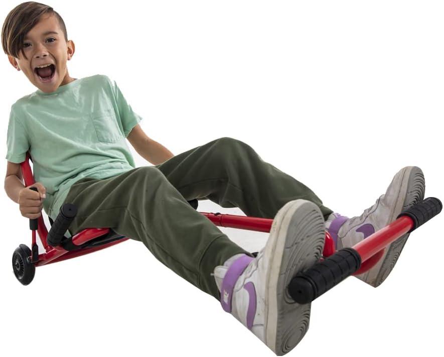 Roller Racer Red Go Kart, - Swing Side-to-Side for Amazing Ride, Powered by Zig-Zag Motion