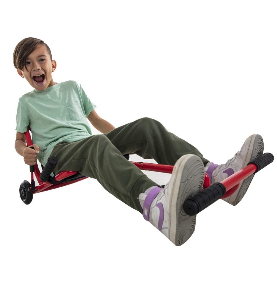 Roller Racer Red Go Kart, - Swing Side-to-Side for Amazing Ride, Powered by Zig-Zag Motion