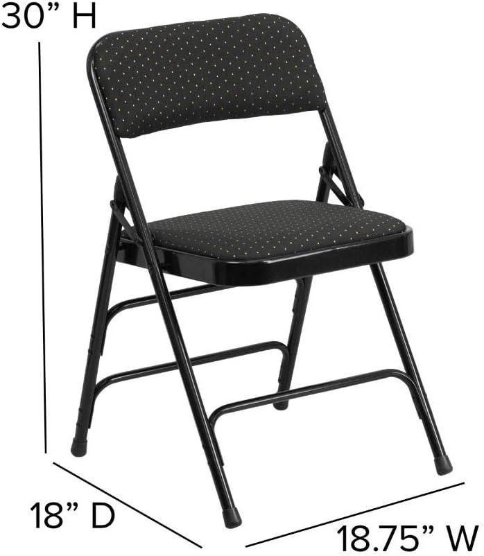 Flash Furniture 2 Pack HERCULES Series Curved Triple Braced & Double Hinged Fabric Upholstered Metal Folding Chair