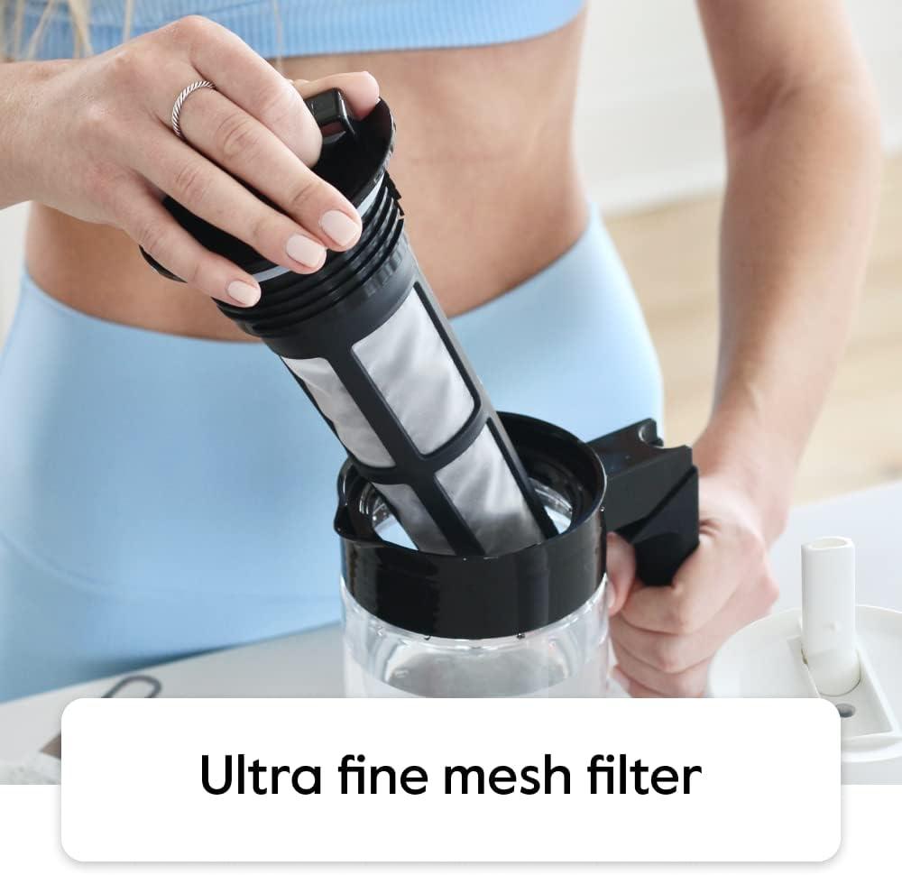 Takeya Patented Deluxe Cold Brew Coffee Maker with White Lid Airtight Pitcher, 1 Quart, White