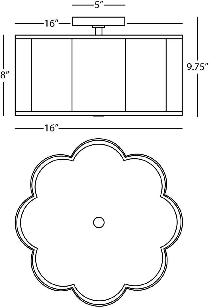 Tess Scalloped Flush Mount (16"-24")