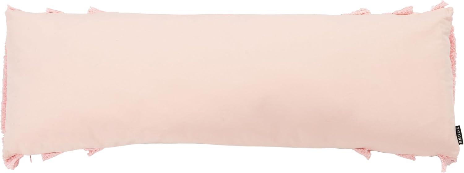 SAFAVIEH Grema Solid Overcut Lumbar Pillow, 12" x 36", Pink