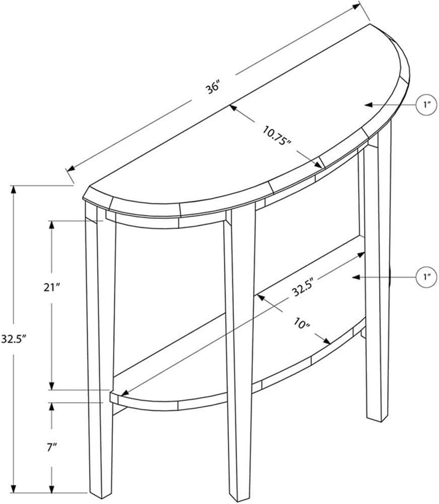 PaFagwy Console Table - Narrow Entry Table, 36” L (White)