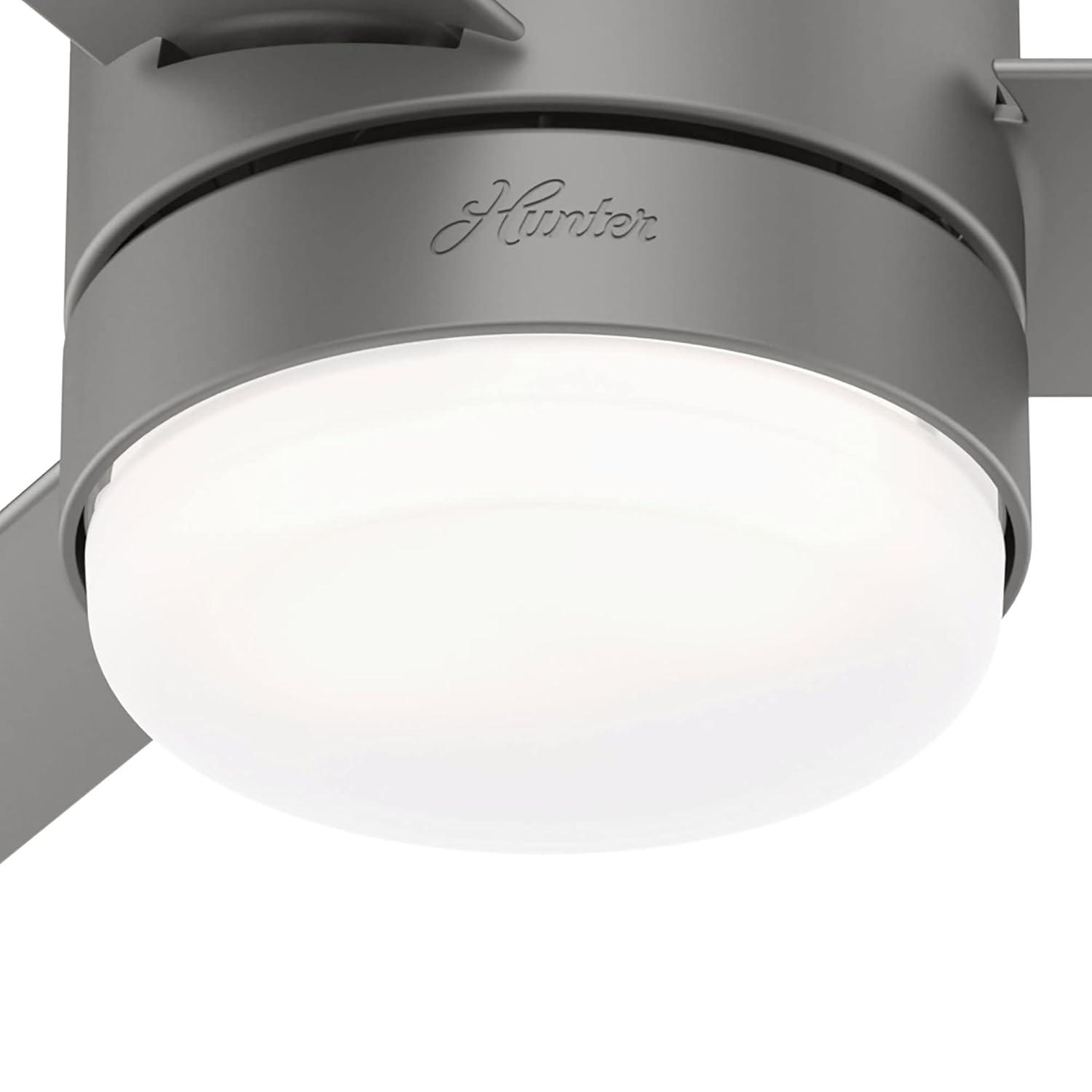 Hunter Fan 44" Gilmour 3 - Blade Outdoor Flush Mount Ceiling Fan with Remote Control and Light Kit Included
