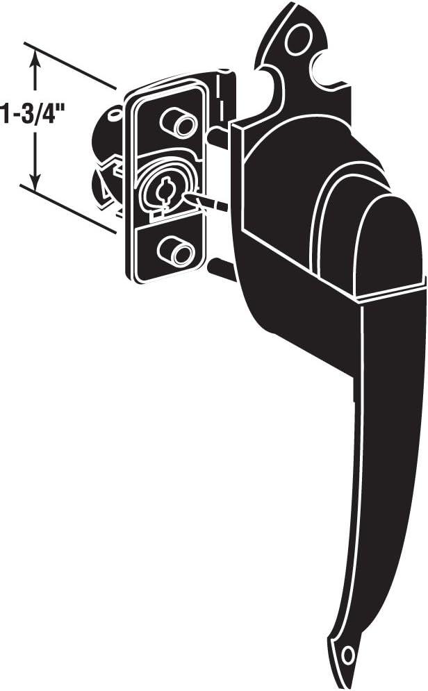 Prime-Line Colonial Push Button Screen or Storm Door Latch, Black (Single Pack)