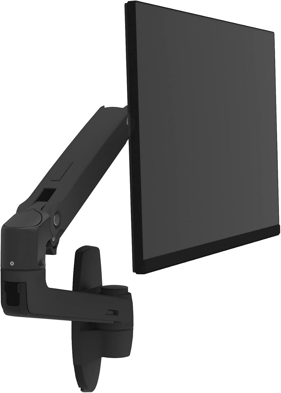 Matte Black Full-Motion Wall Mount Monitor Arm with 360° Rotation