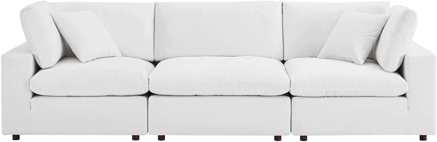 Modway Commix Down Filled Overstuffed Performance Velvet 3-Seater Sofa