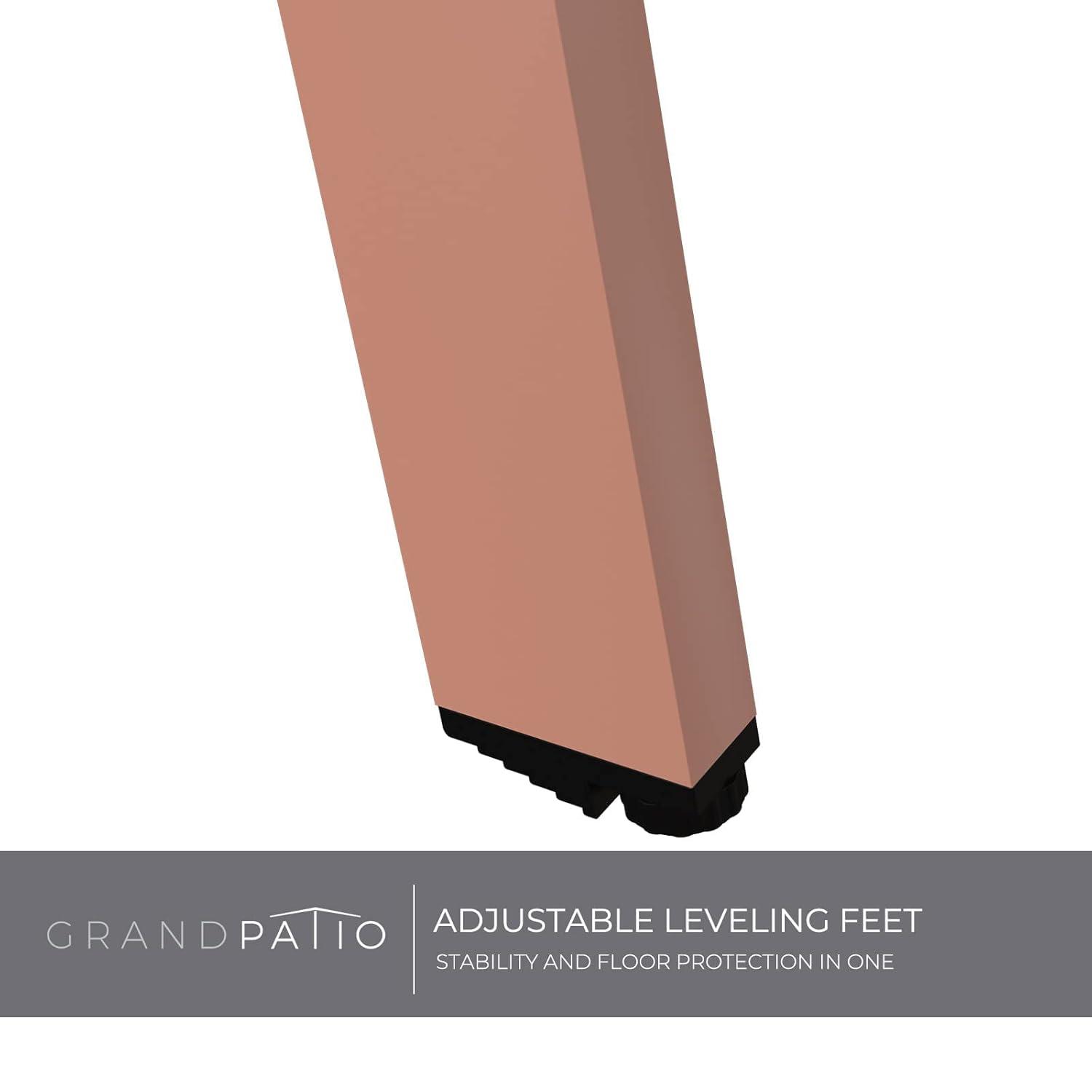 Grand patio Outdoor Side Table Round End Table with Square Feet Small Accent Table Great for Patio Balcony