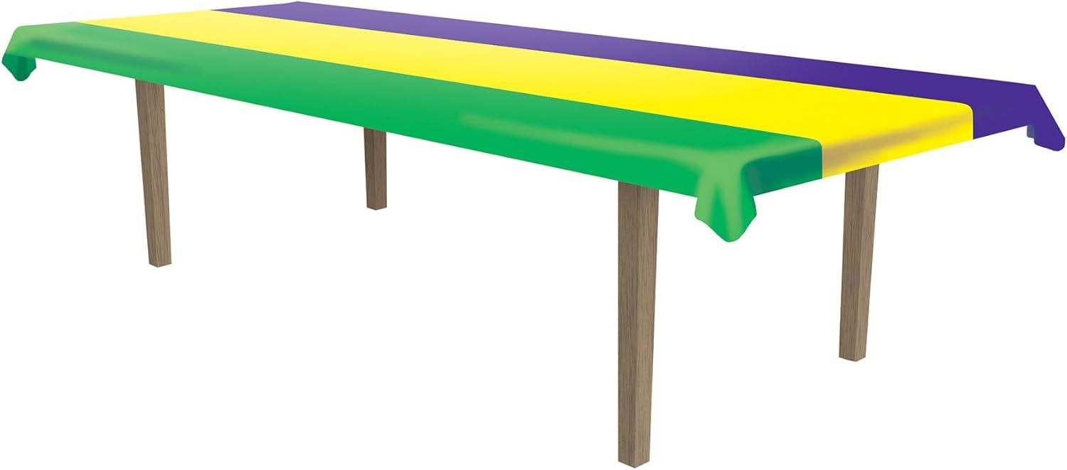 Beistle Mardi Gras Table Roll, 40" x 100', (1/Pkg) Multicolored