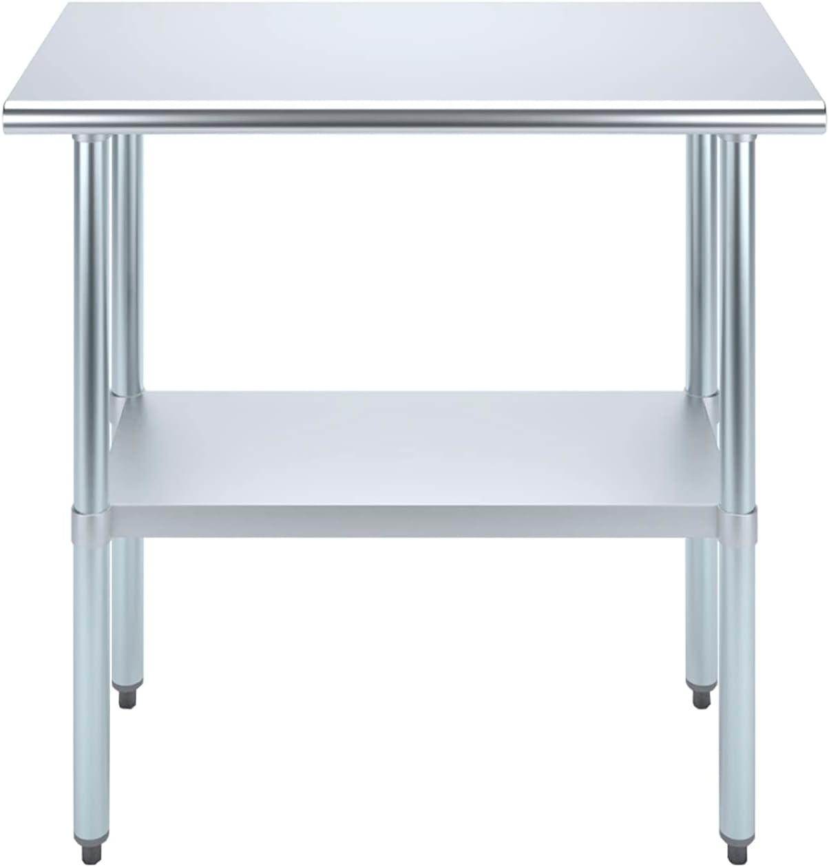 Stainless Steel Work Table with Undershelf. Metal Prep Table. NSF - Certified