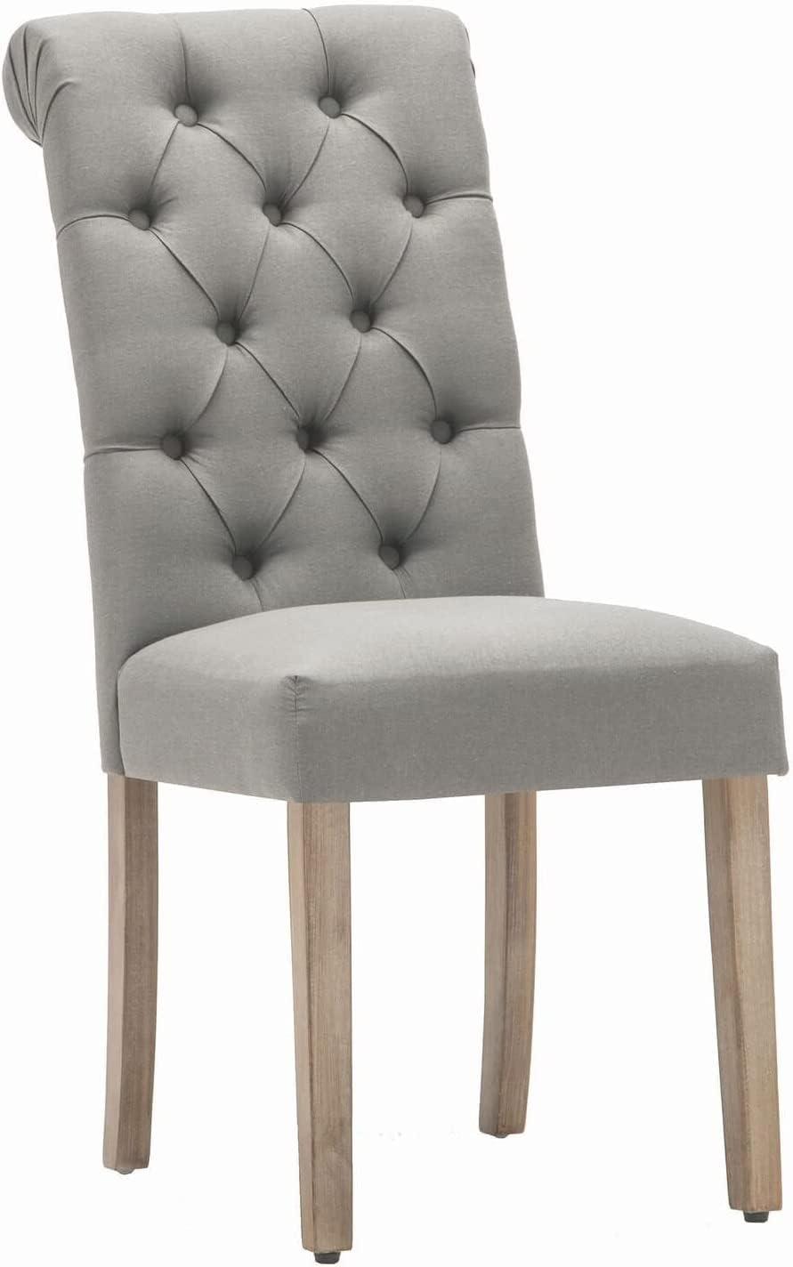 Monarda Roll Top Tufted Upholstered Side Chair (Set of 2)