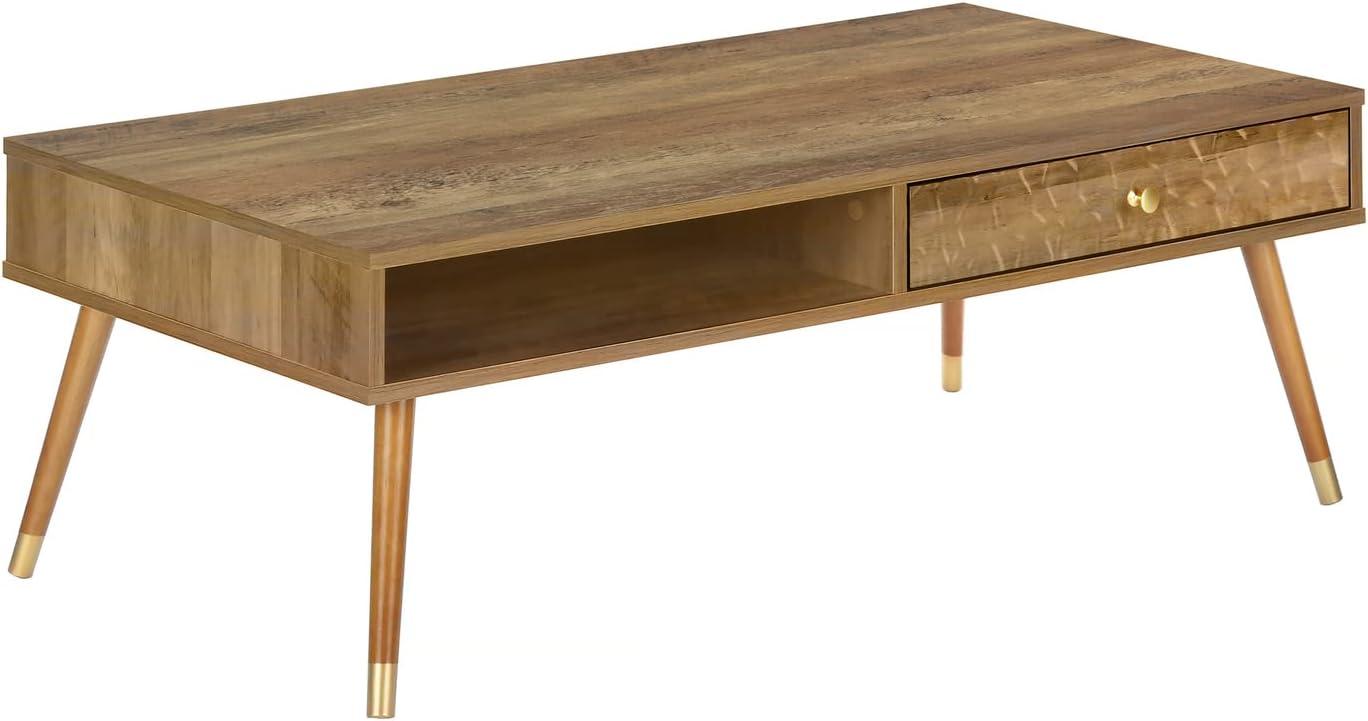 Monarch Specialties Coffee Table, Accent, Cocktail, Storage, Living Room, 44"L, Walnut Laminate