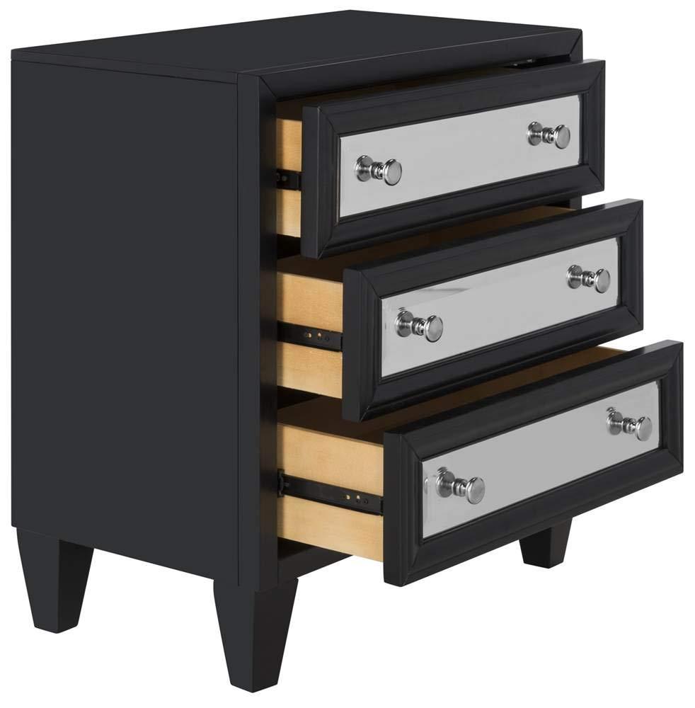 Marlon 3 Drawer Chest - CHS9202 - Black - Safavieh
