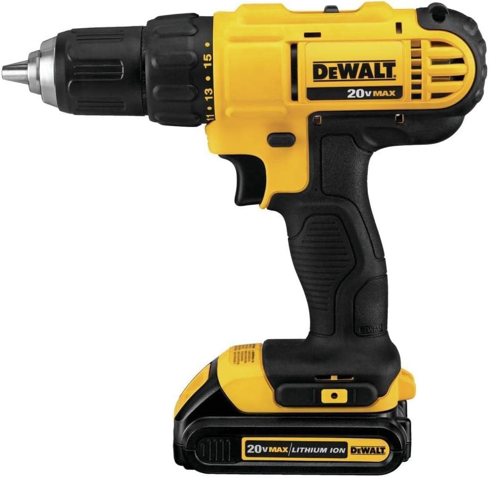 DEWALT - Brush 20V MAX Cordless Drill Combo Kit, 2-Tool (DCK240C2) Yellow/Black Drill Driver/Impact Combo Kit