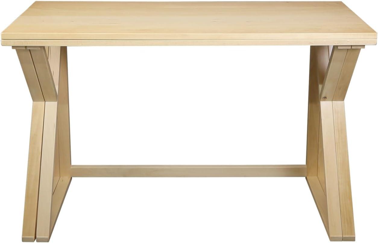 American Trails Aztecs Folding Console to Dining Convertible Table with Solid American Basswood