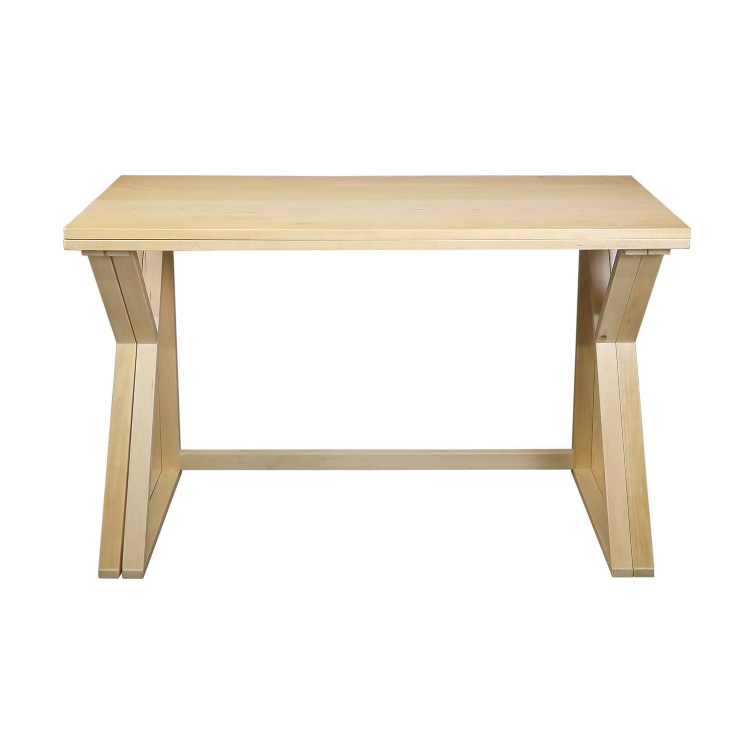 American Trails Aztecs Folding Console to Dining Convertible Table with Solid American Basswood