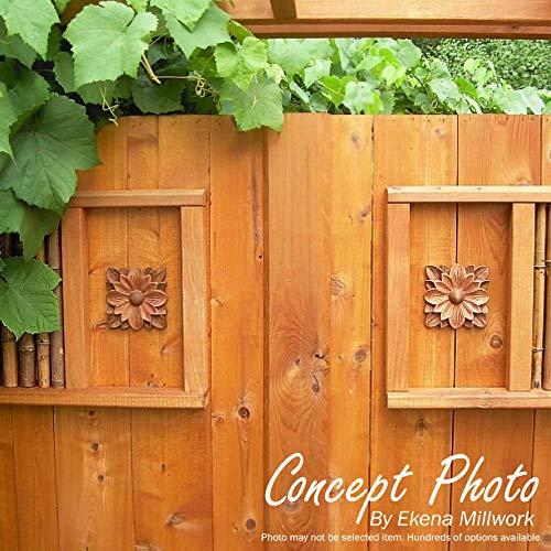 Ekena Millwork ROS03X03X00DGMA-CASE-4 Small Dogwood Flower Square Rosette, 3"W x 3"H x 5/8"P, Maple, 4 Pack