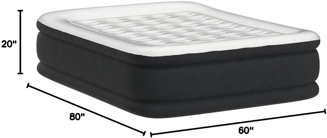 King Koil Queen Black Raised Air Mattress with Pump