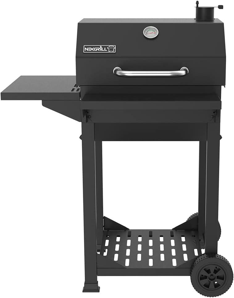 Nexgrill 22" Black Charcoal Barrel Grill with Smoker