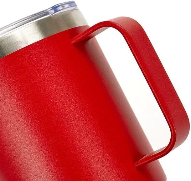 12oz Stainless Steel Coffee Mug With Handle Lid Double Wall Vacuum Thermal Cup Reusable Durable Travel Water Cup Retirement Gift