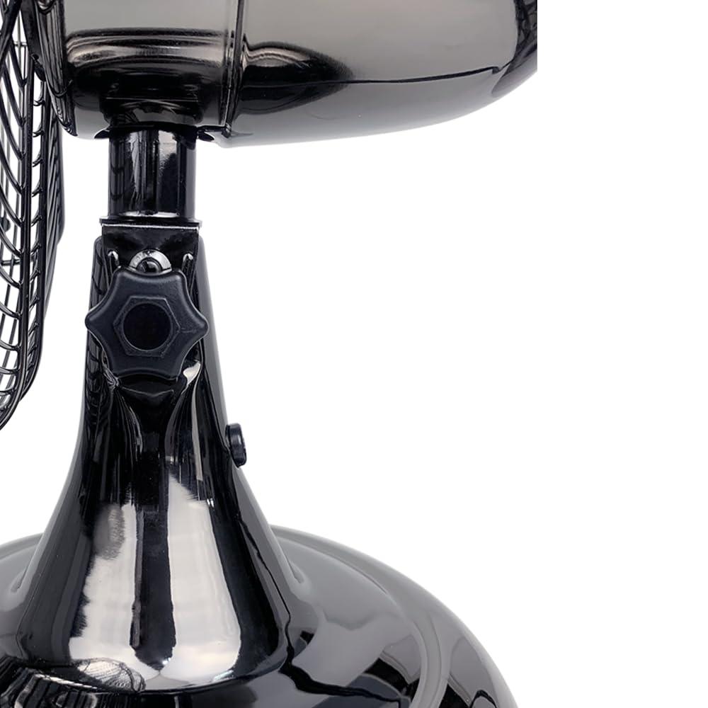 Good Housekeeping Good Housekeeping's All-Metal Retro 3-Speed 12" Oscillating Office Desk Table Fan (Multiple Finishes Available)