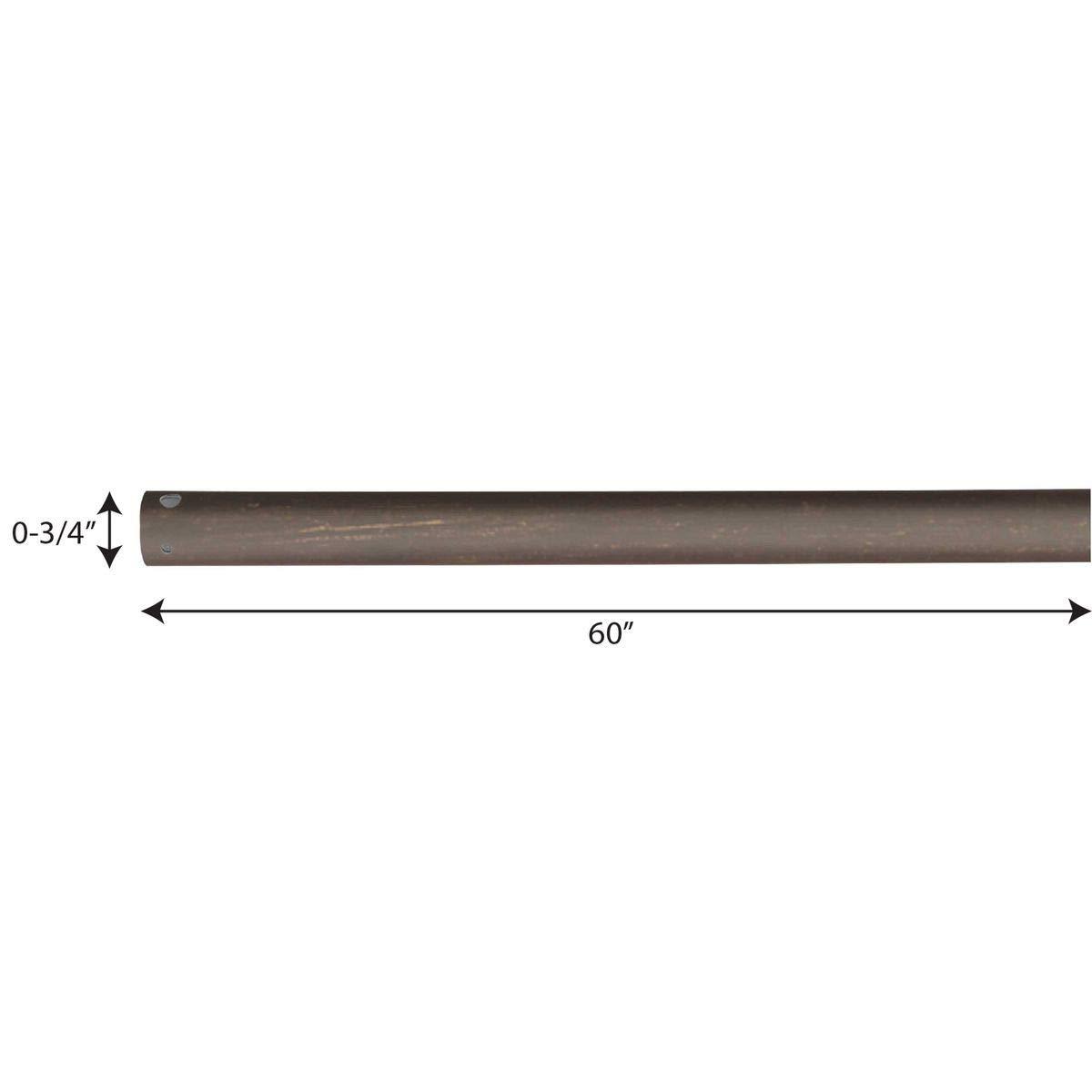 P2608-20-Progress Lighting-AirPro Fan Downrod - Downrod for Progress Brand Fans-60 Inch Down Rod Length-Antique Bronze Finish