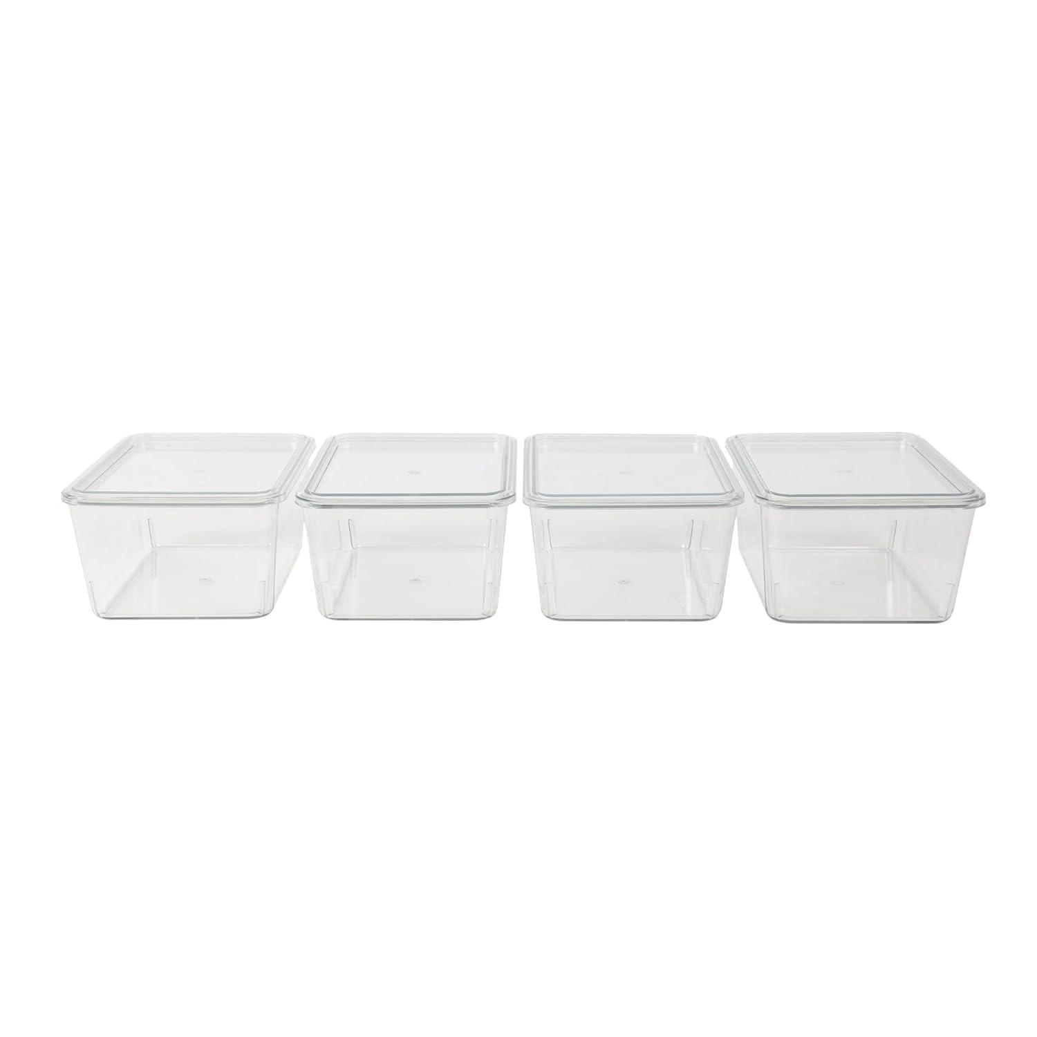 Martha Stewart Martha Stewart Brody Premium Plastic Storage Bins With Lids (Set of 4)