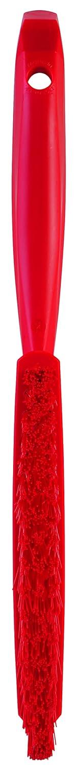 Red Stiff Bristle Hand Scrubbing Brush for Narrow Slots