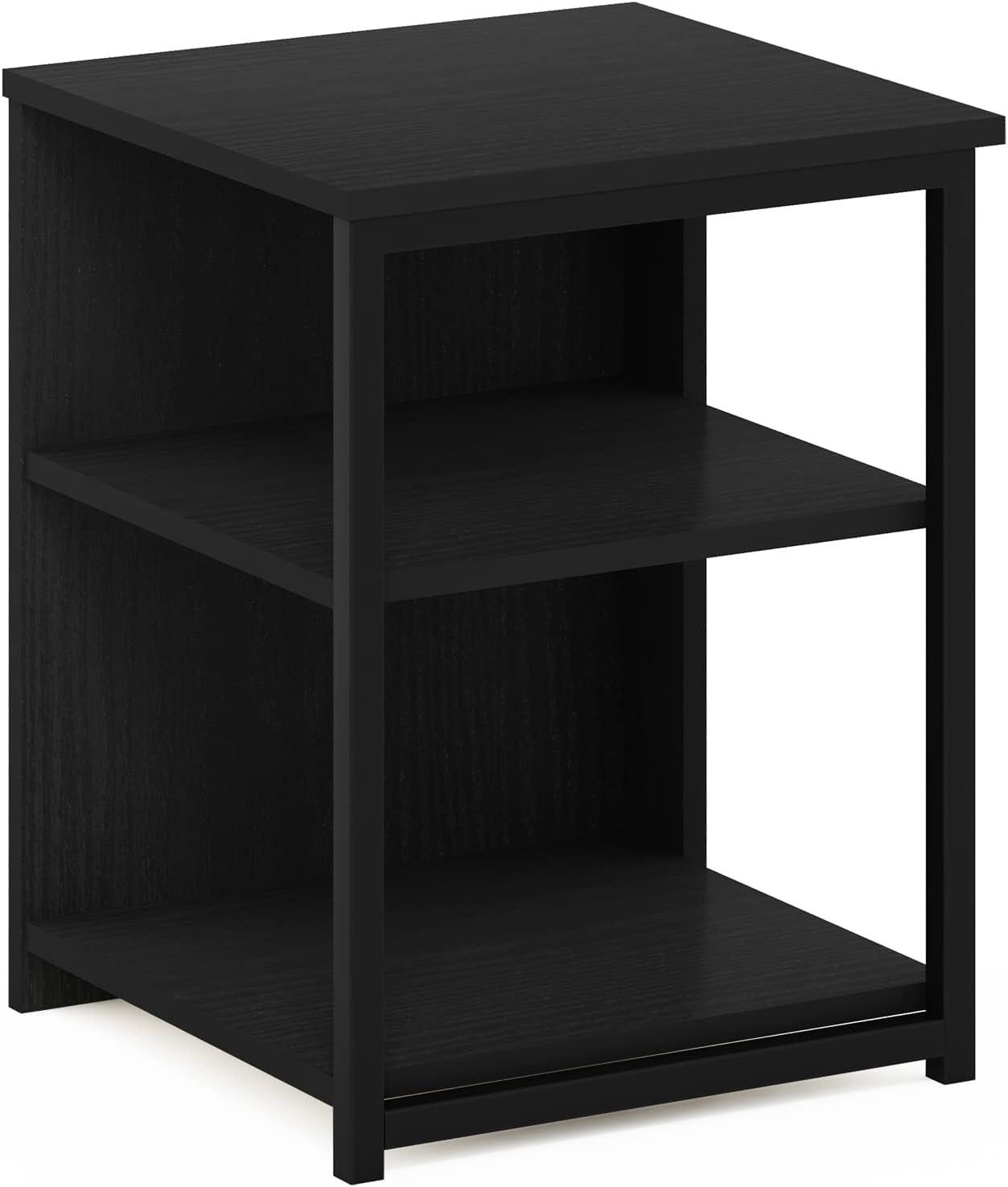 Furinno Camnus Modern Living End Table, Americano/Black