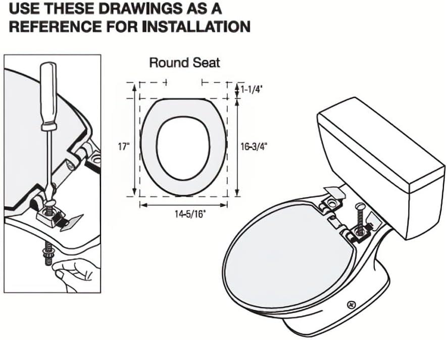 KOHLER 4636-RL-0 Cachet ReadyLatch Elongated Toilet Seat, Quiet-Close Lid and Seat, Countoured Seat, Grip-Tight Bumpers and Installation Hardware, White