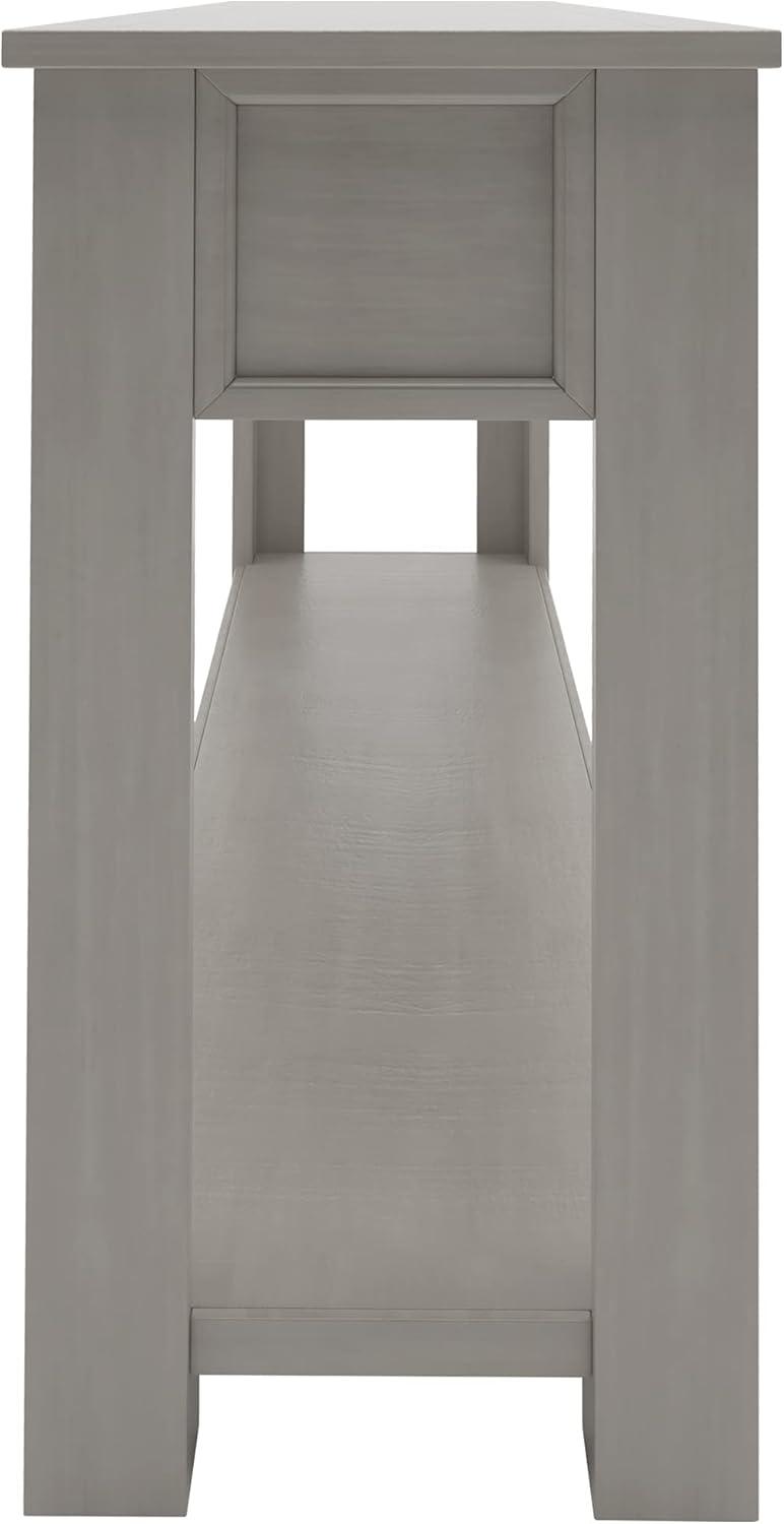 Console Table Hallway Sofa Entryway Side Table 63" Long Furniture with 4 Drawers and Bottom Shelf for Living Room Home Decor (Gray Wash)