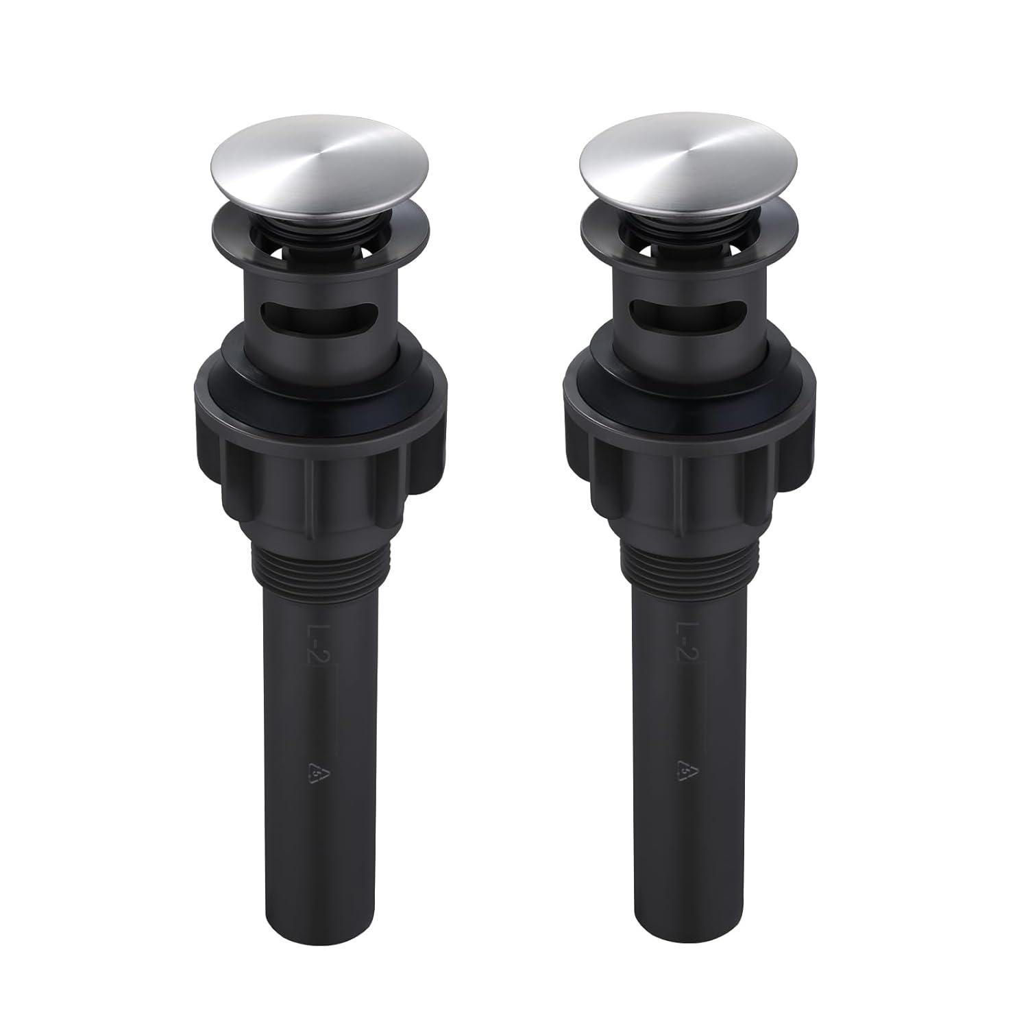 Pop-Up Bathroom Sink Drain with Overflow( 2Pack)