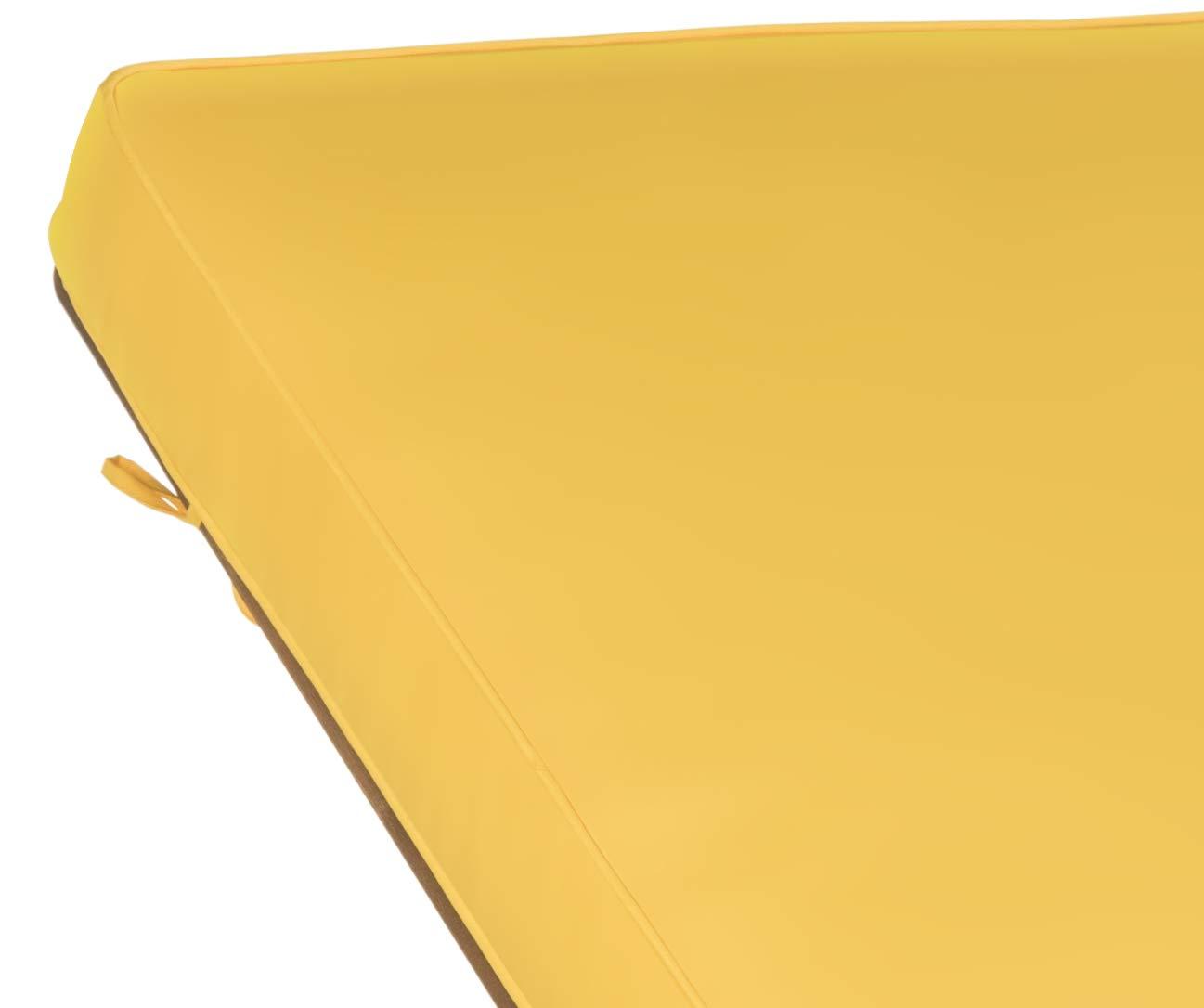 Newport Lounge Chair - Outdoor - PAT7022 - Natural/Yellow -Safavieh