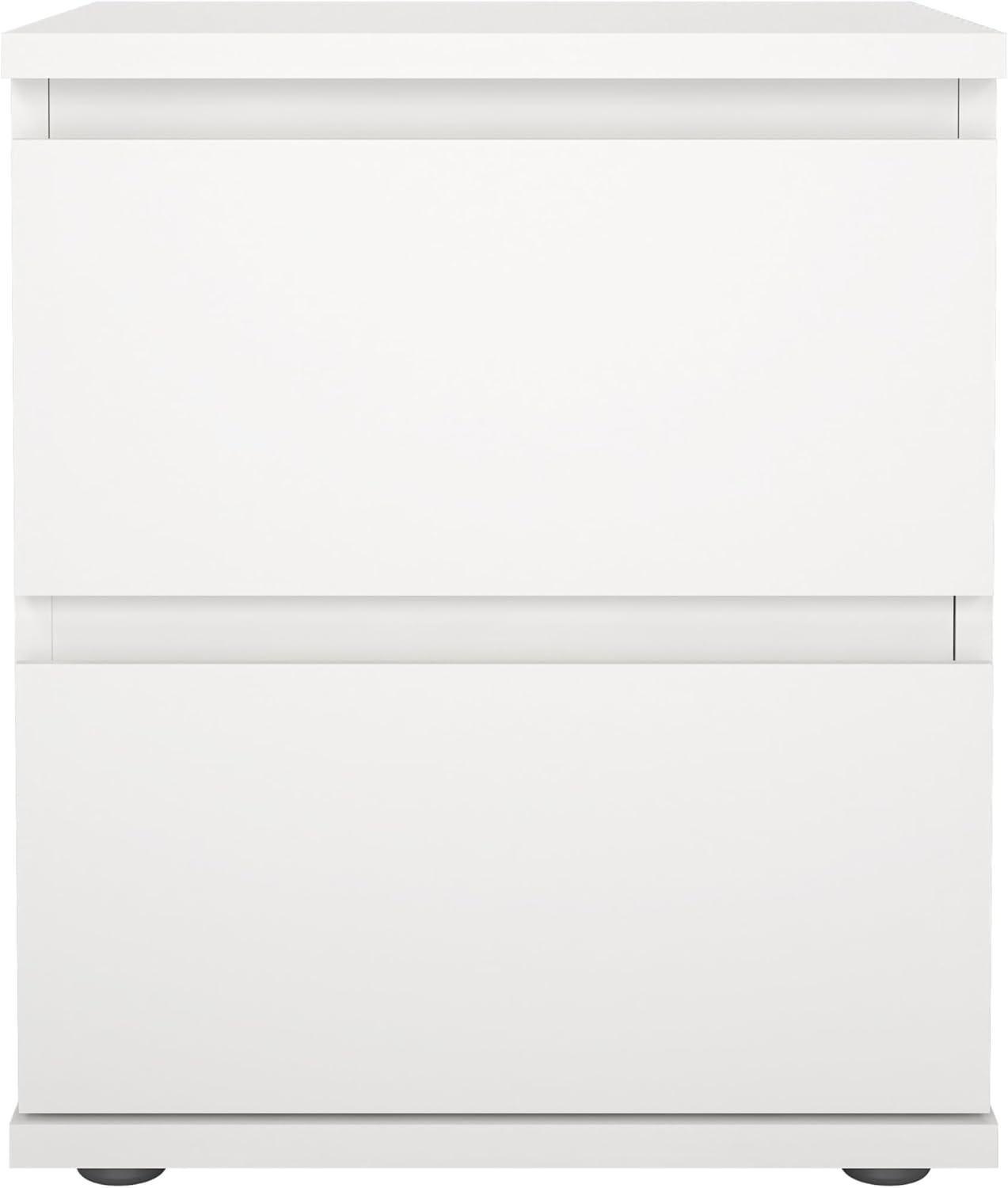 Tvilum, Aurora 2 Drawer Nightstand, White