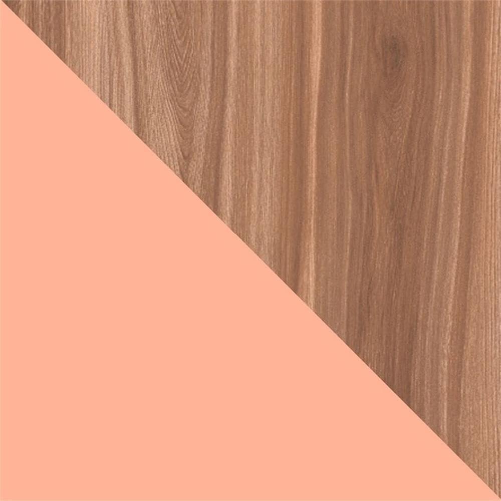 43.7" Beekman Low Cabinet Brown/Pink - Manhattan Comfort: Metal Legs, 4 Shelves, Accent Furniture
