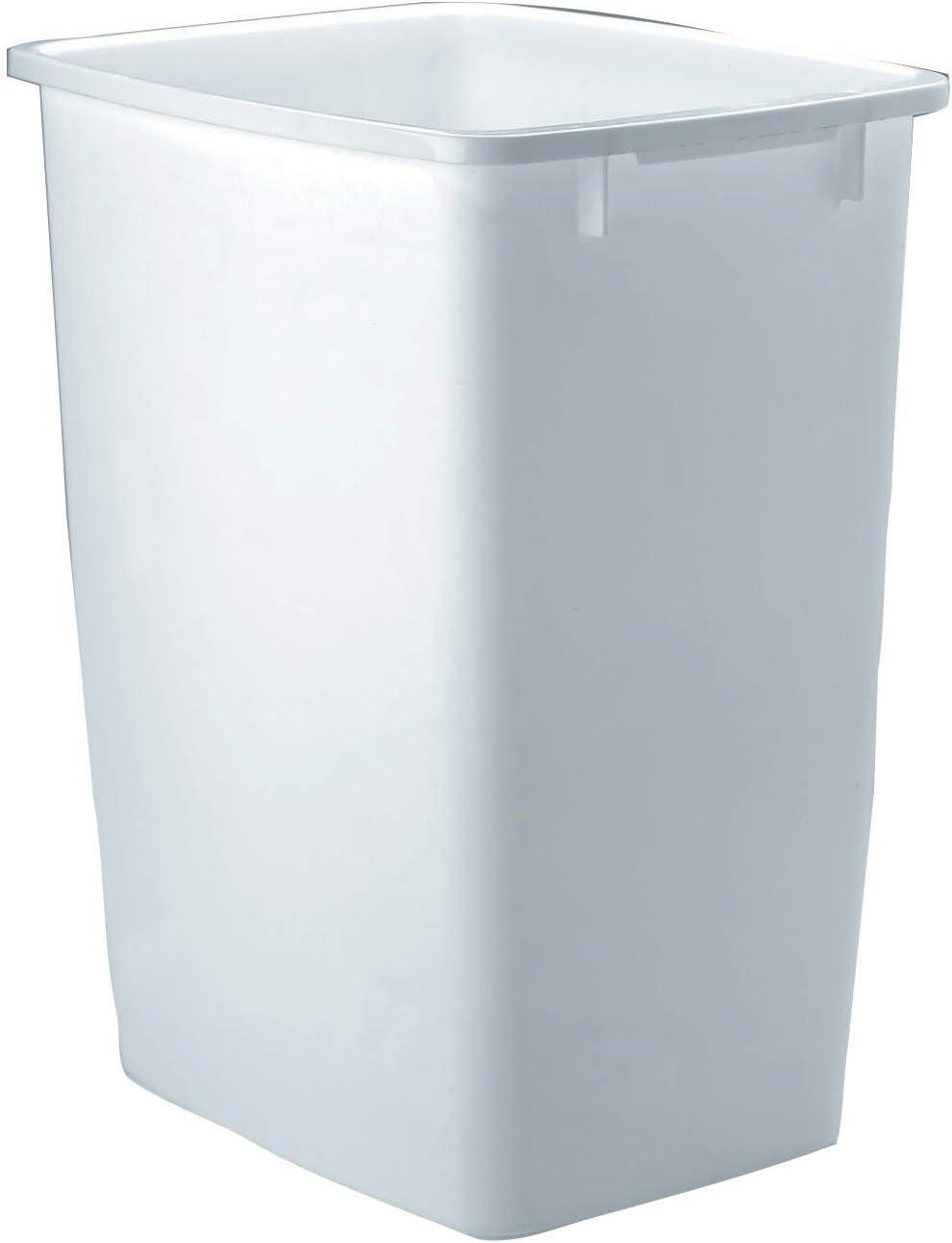 Rubbermaid 21 Quart Traditional Open-Top Wastebasket Indoor Trash Bin Container for Kitchens, Bathrooms, or Home Offices, White