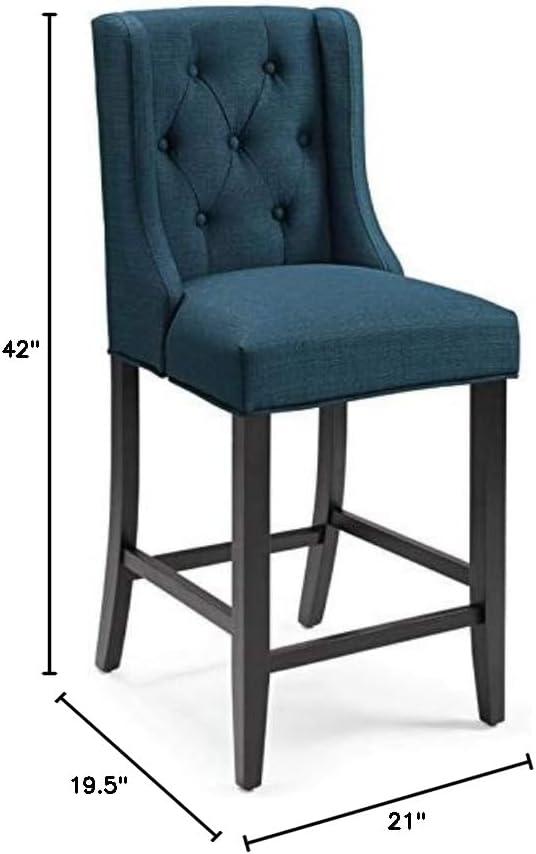 Modway Baronet Tufted Button Upholstered Fabric/Faux Leather Stool