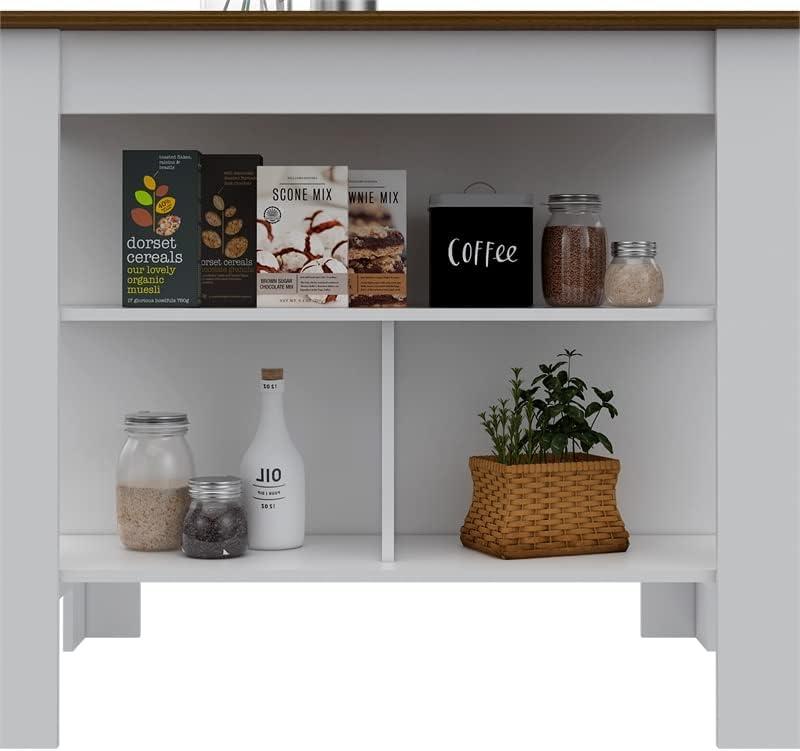 TUHOME Cala Kitchen Island  Engineered Wood Kitchen Islands in  Multi-color