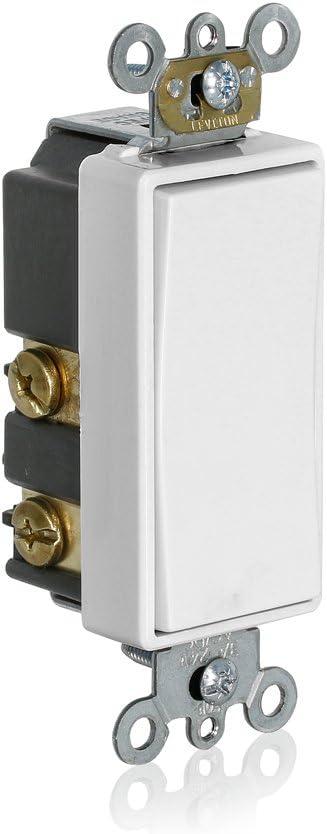 White Satin Low Voltage Rocker Light Switch