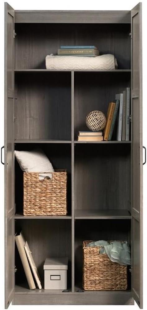 Sauder Select Engineered Wood Storage Cabinet in Silver Sycamore/Gray