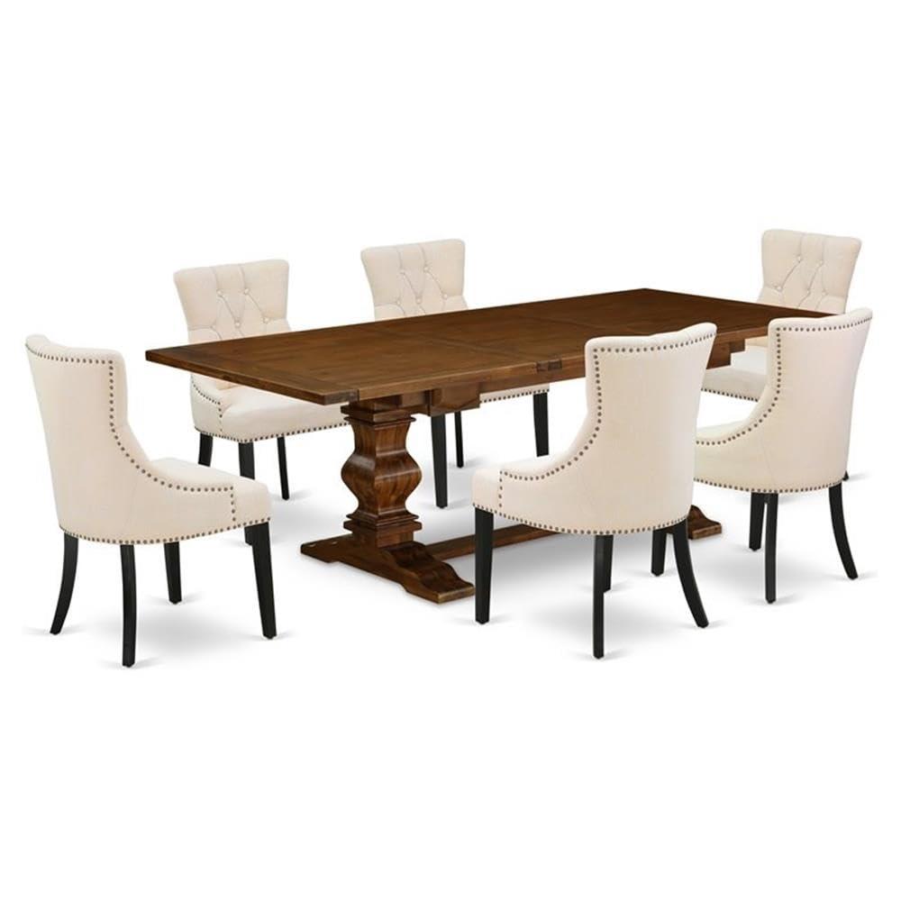Lassale Removable Leaf Solid Wood Dining Set