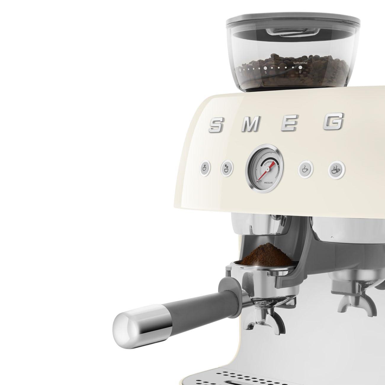SMEG Cream Semi-Automatic Espresso Machine with Milk Frother