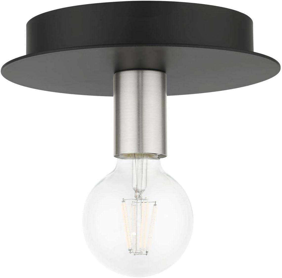 Livex Lighting Hillview 1 - Light Flush Mount in  Black