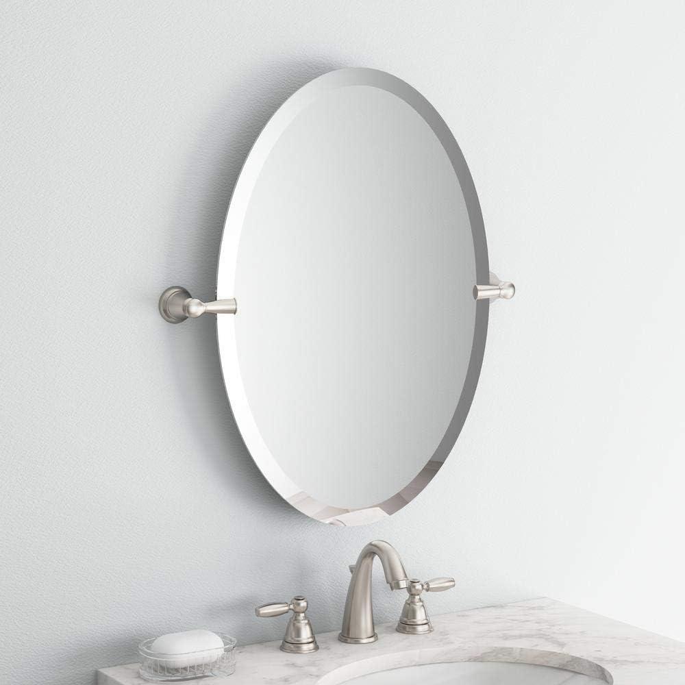 Oval Frameless 26" x 23" Bathroom Vanity Mirror