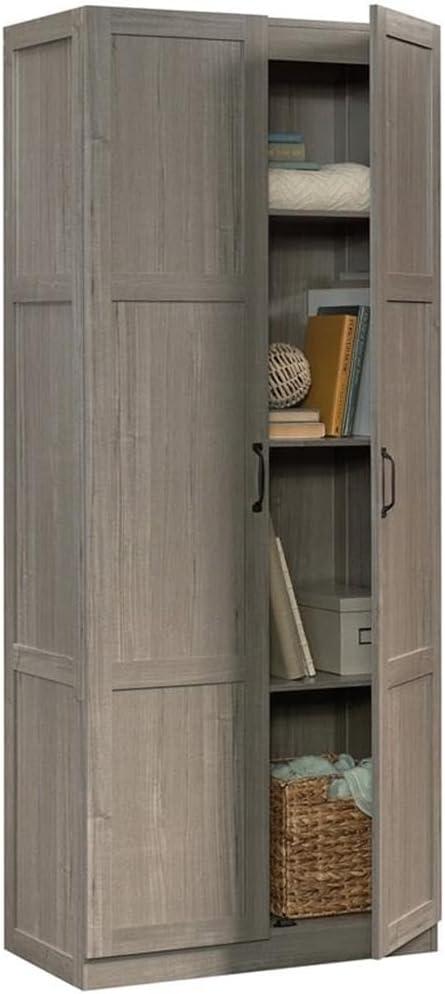 Sauder Select Engineered Wood Storage Cabinet in Silver Sycamore/Gray