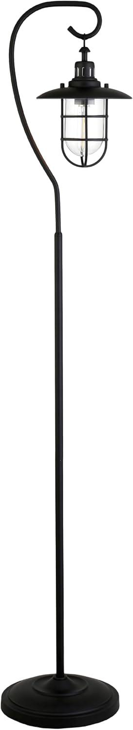 Henn&Hart 13" Blackened Bronze Metal/Glass Floor Lamp