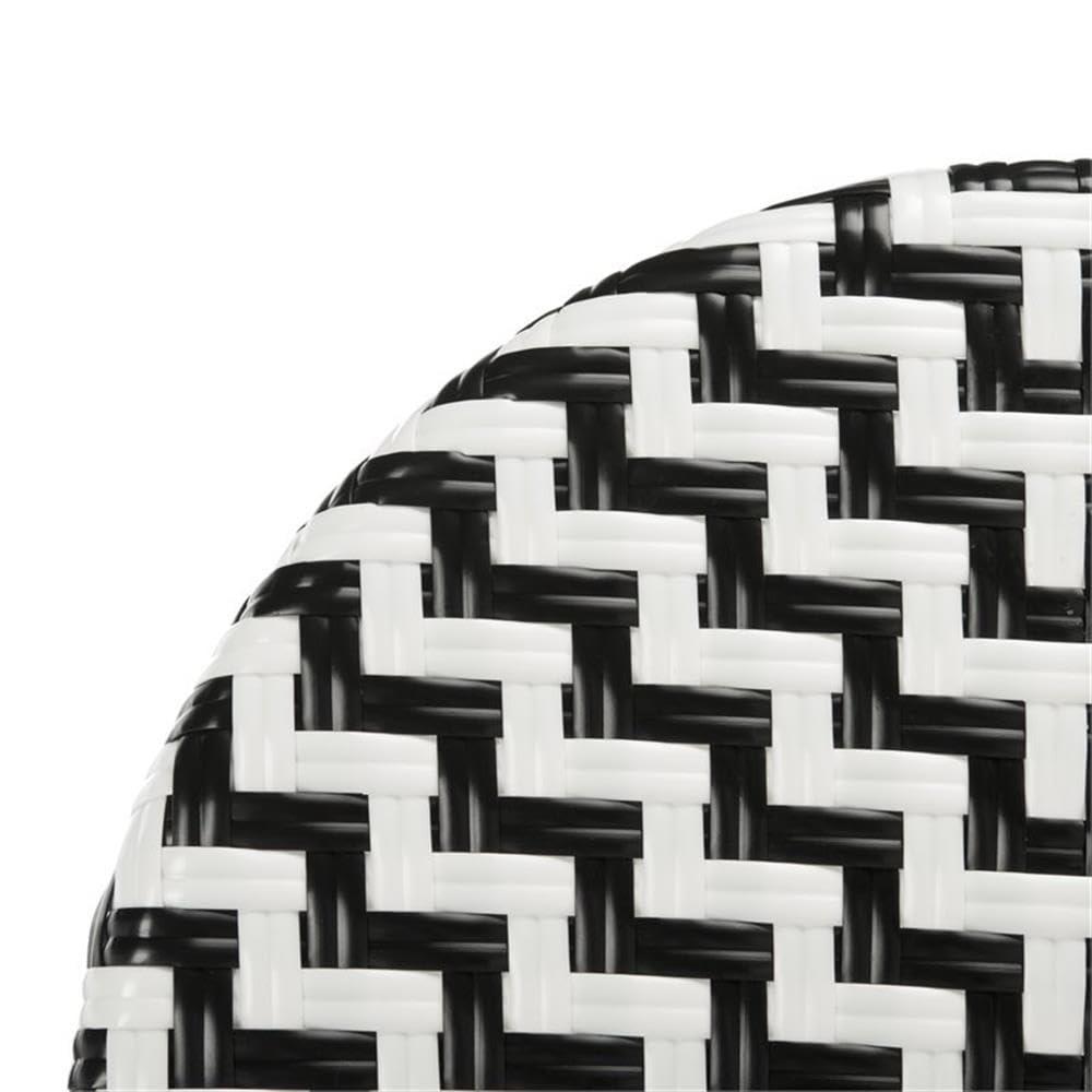 Tilden Barstool - Indoor/Outdoor - PAT4021 - Black/White - Safavieh