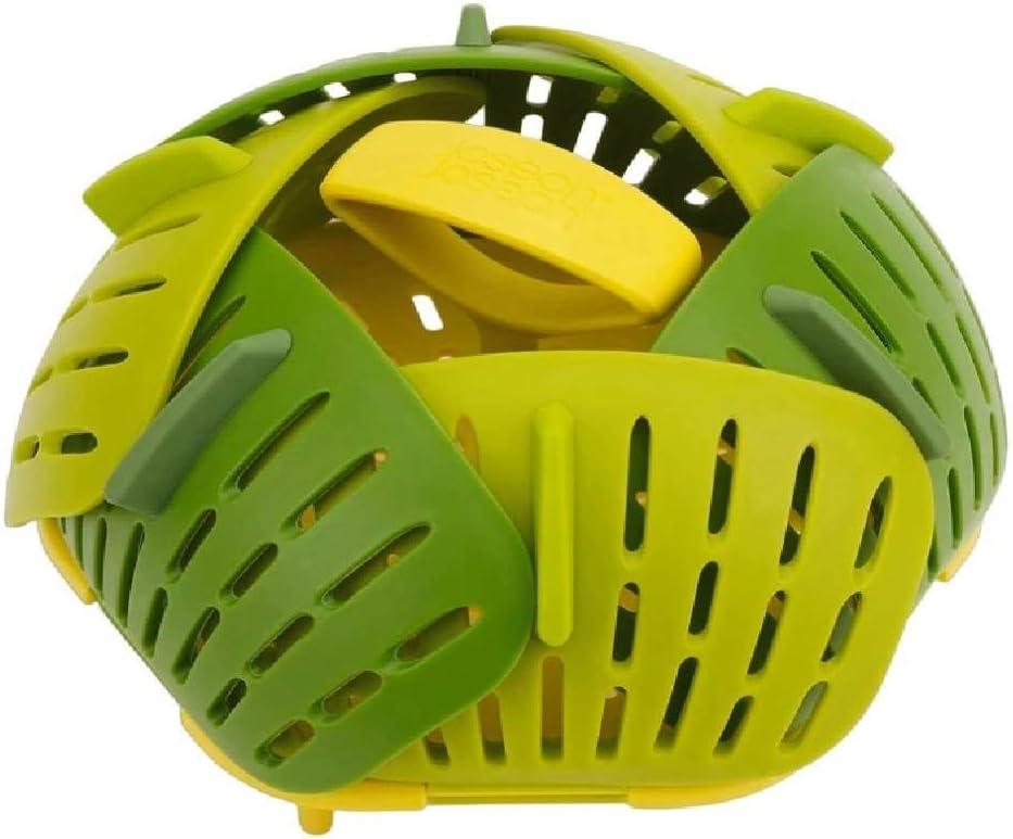 Green and Yellow Collapsible Polypropylene Steamer Basket