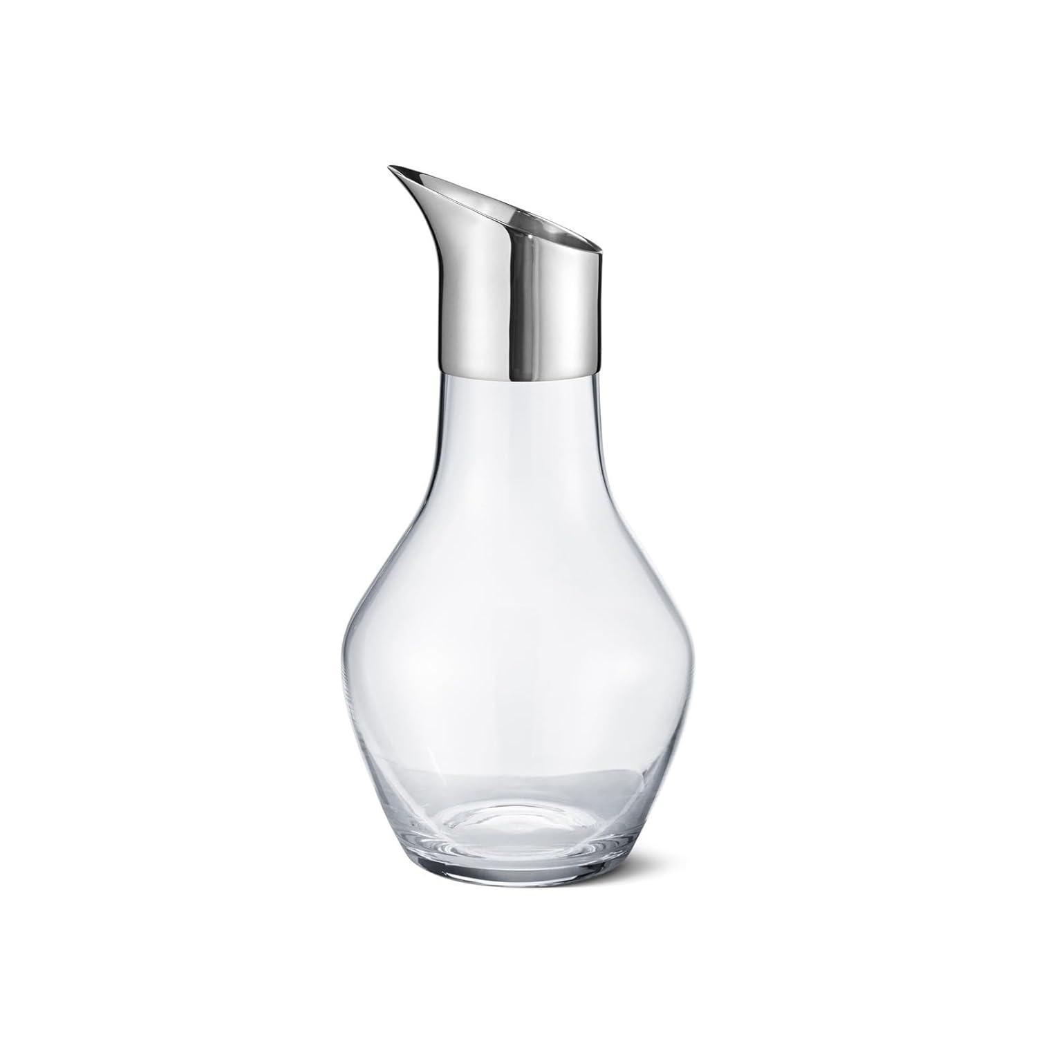 Georg Jensen Sky Water Glass and Stainless Steel 50.72 oz. Carafe | Wayfair